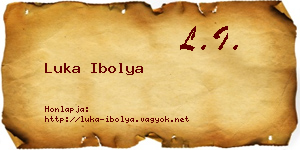 Luka Ibolya névjegykártya
